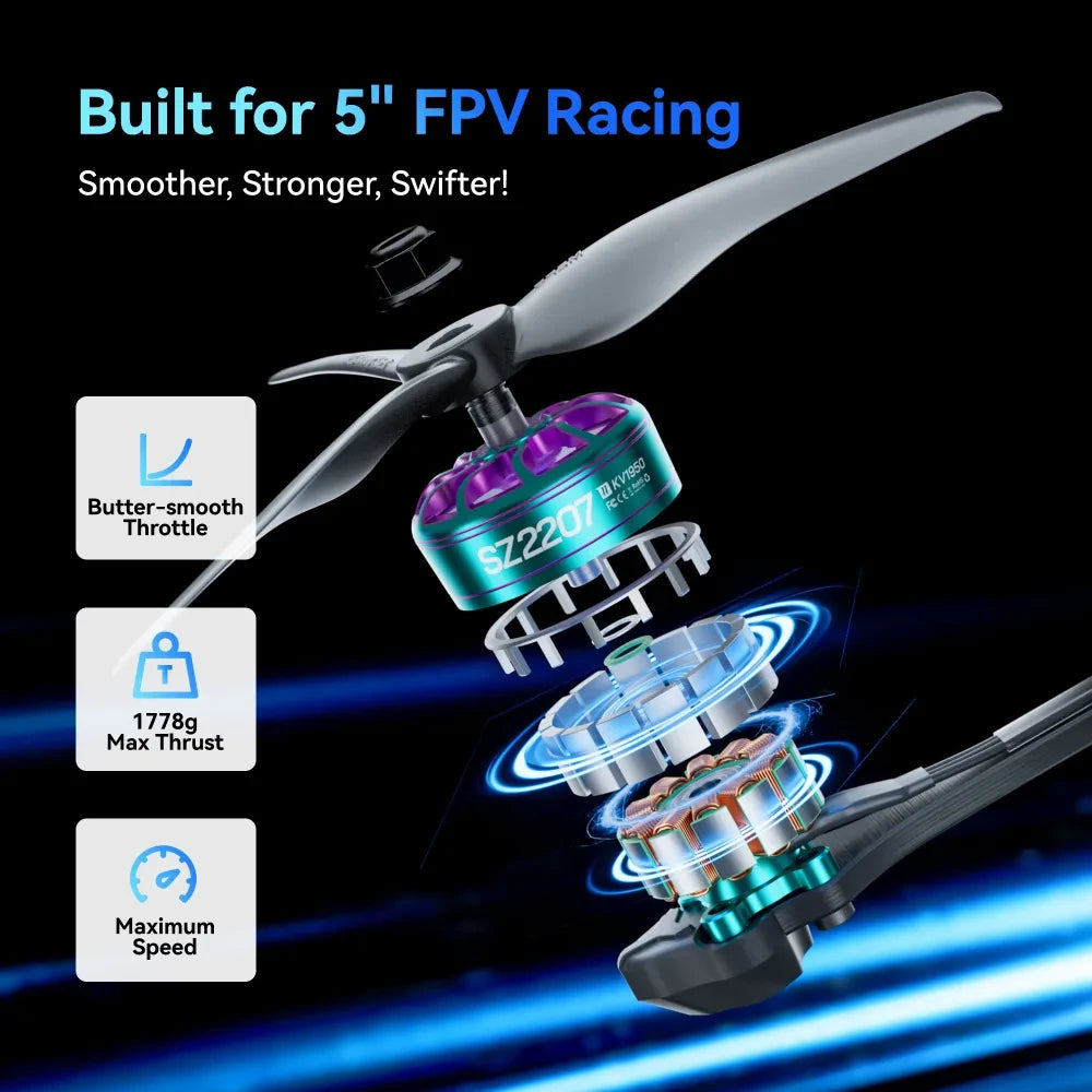 MEPS SZ2207 V2 Motor for 5inch Racing Drone 1750KV/1950KV/2750KV